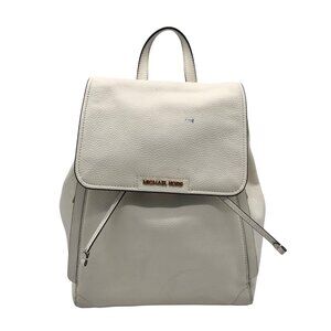 Michael Kors Optic White Pebbled Leather Ginger Backpack